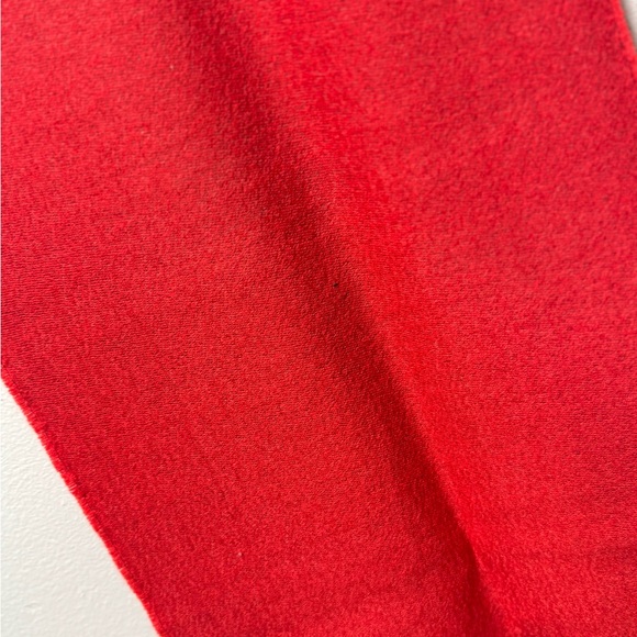 Christian Dior Wool Red Checkered Scarf with “Christian Dior” Script - Picture 7 of 7